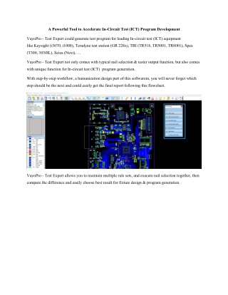 A Powerful Tool to Accelerate In-Circuit Test (ICT) Program Development