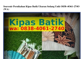Souvenir Pernikahan Kipas Batik Ukuran Sedang Unik