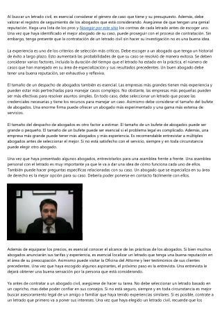 Tips para elegir y contratar el mejor letrado para su caso