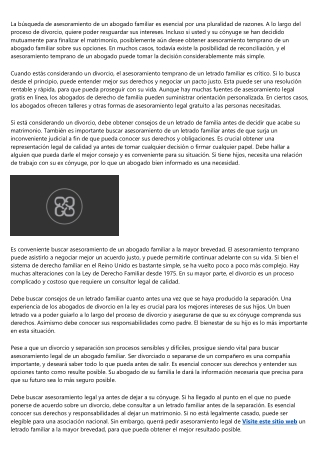Tips de un letrado para evitar un mal divorcio
