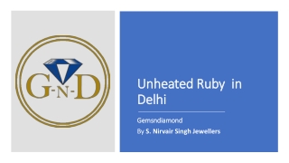 Unheated ruby in delhi
