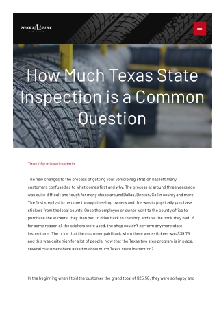 Texas State Car Inspection