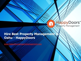 Hire Best Property Management in Oahu - HappyDoors