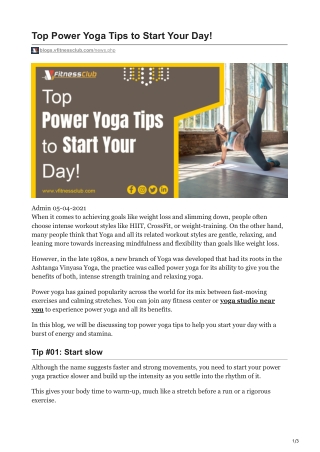 Top Power Yoga Tips to Start Your Day!  Vfitnessclub Gym Management software (1)
