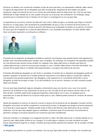 Consejos y reflexiones de un abogado para sus proximos clientes del servicio