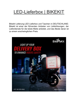 LED-Lieferbox | BIKEKIT