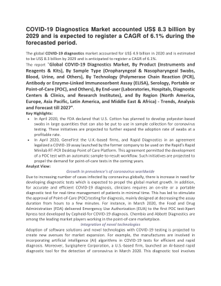 COVID-19 Diagnostics Market