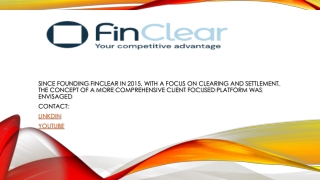 Finclear - The Financial markets infrastructure