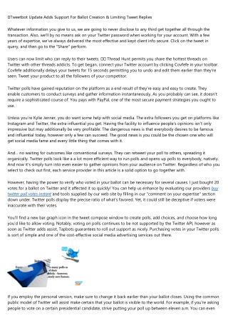 Why You Should Focus on Improving get twitter votes
