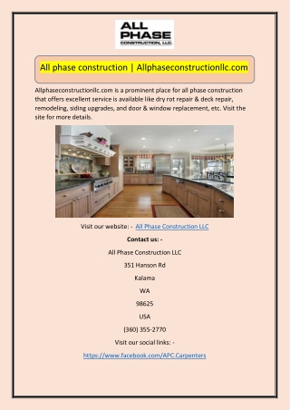 All phase construction | Allphaseconstructionllc.com