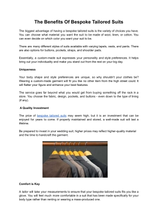 The Benefits Of Bespoke Tailored Suits (1)