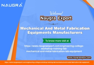 Mechanical And Metal Fabrication Equipments Manufacturers