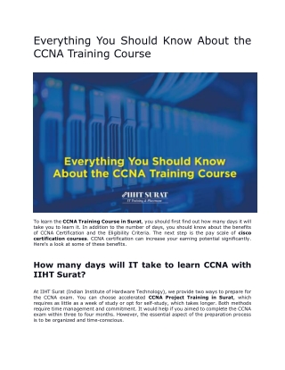 Everything You Should Know About the CCNA Training Course-converted
