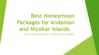 Best Honeymoon Packages for Andaman and Nicobar islands