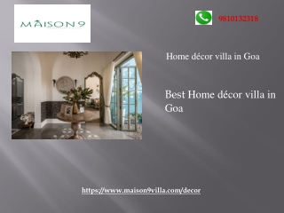 Best Home Decor villa in Goa