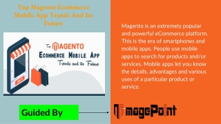 Top Magento Ecommerce Mobile App Trends And Its Future