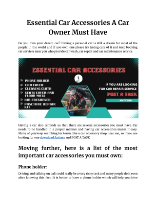 Essential Car Accessories A Car Owner Must Have