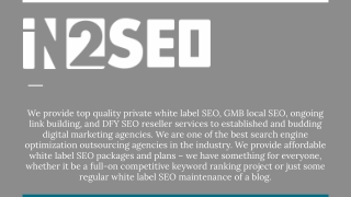 White Label SEO - IN2SEO