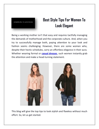 A Web-Based Shop For Women's Clothing