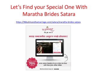 Search Profiles of 96 Kuli Maratha Brides From Satara