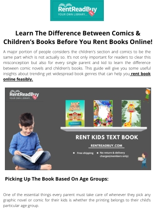 Learn The Difference Between Comics & Children’s Books Before You Rent Books Online! (1)