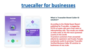 Truecaller For Business | Truecaller Bot | Truecaller Api | Fonada