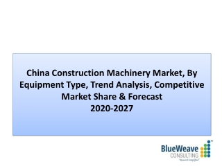 China Construction Machinery Market Forecast 2022-2028