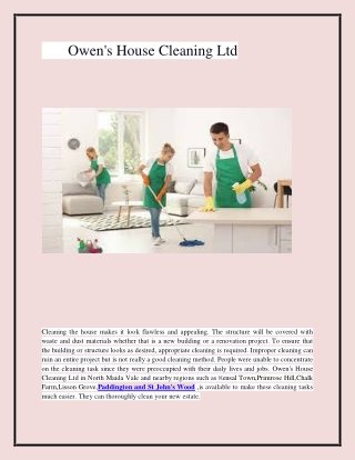 The best Builder Cleaning in North Maida Vale