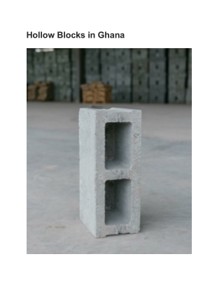 Hollow Blocks in Ghana 2
