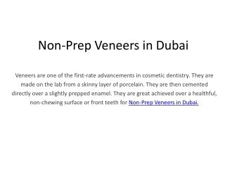 Non-Prep Veneers in Dubai