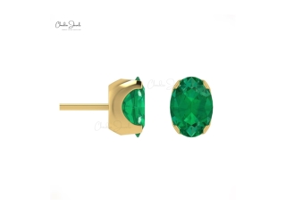Buy Natural Emerald earrings from Chordia Jewels at Affordable price