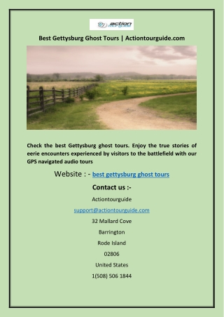 Best Gettysburg Ghost Tours  Actiontourguide.com
