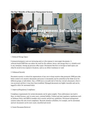 Document Management Software in  Dubai
