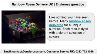 Rainbow Roses Delivery UK | Envierosesprestige