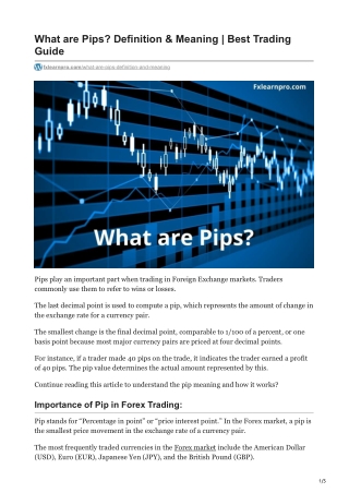 fxlearnpro.com-What are Pips Definition amp Meaning  Best Trading Guide