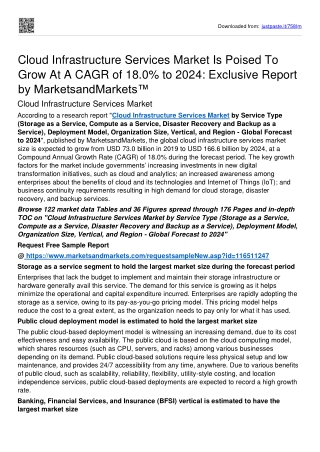 Cloud Infrastructure Services Market Witness an Uptick Size USD 166.6 bn by 2024