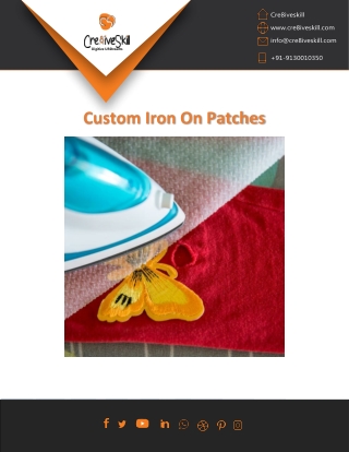 Custom Iron On Embroidery Patch Services | Cre8iveSkill