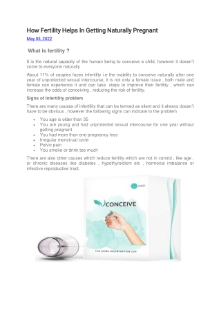 How Fertility Helps In Getting Naturally Pregnant