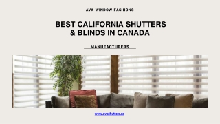 _Best California Shutters & Blinds In Canada