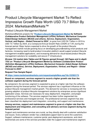 Product Lifecycle Management Market Surge Valuation Of USD 73.7 billion By 2024