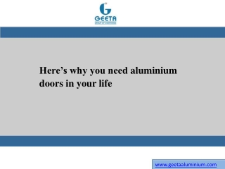 Here’s why you need aluminium doors in your life