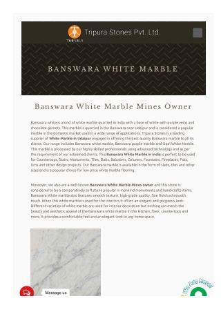 White Marble in Udaipur | White Marble supplier in Udaipur, India