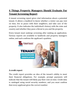 Tenant Screening Application