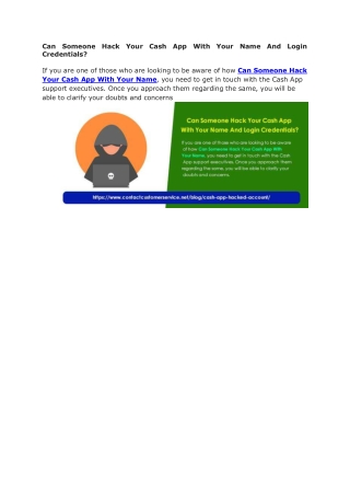 Can Someone Hack Your Cash App With Your Name And Login Credentials-converted?