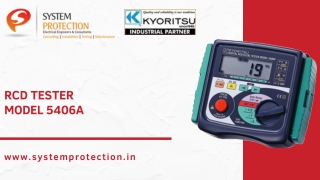 RCD TESTER MODEL 5406A | KYORITSU | System Protection