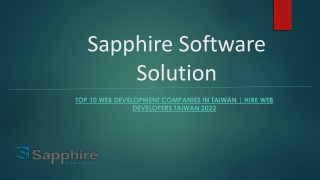 web development company Taiwan - Sapphire