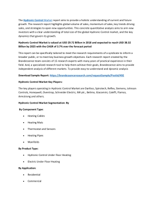 Hydronic Control Market