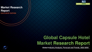 capsule hotel market Trends and Forecast Report 2022 | By Players, Types,