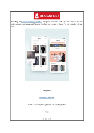 Website Developer in Dubai  Designfort.com