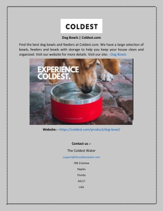 Dog Bowls | Coldest.com